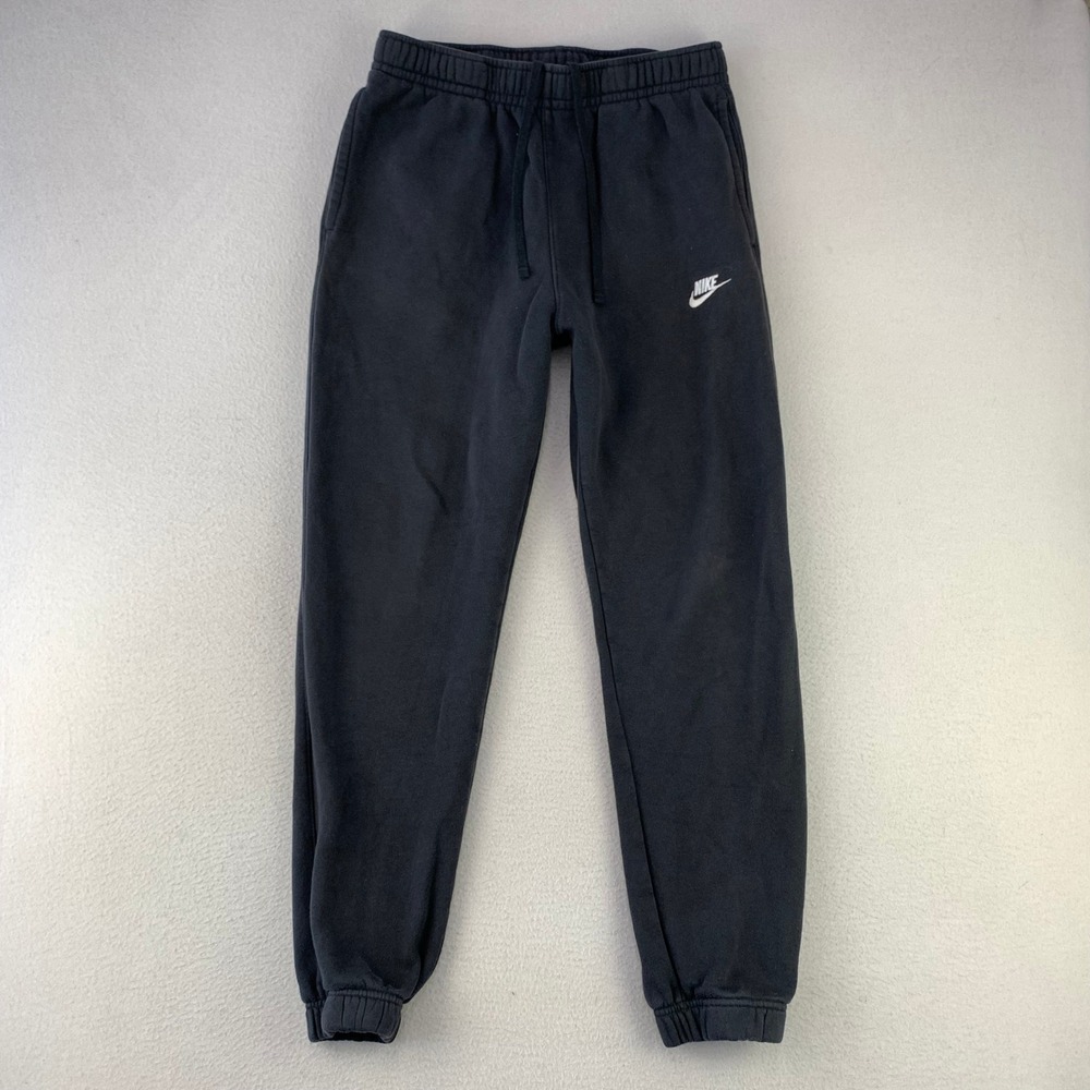Nike Sportswear Club Fleece Joggers Mens Medium Black Sweatpants Gym Lounge Cozy